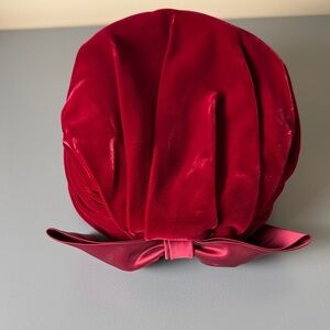 Vintage Red Velvet Turban Women's Hat
